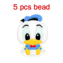 5pcs Silicone Cartoon Beads Pacifier Chain Baby DIY Care Pacify Accessory Adornment