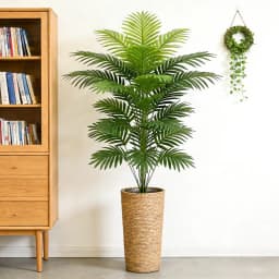 60-80cm Tall Artificial Palm Tree Fake Monstera Plants Branch Plastic Maranta Leafs Faux Coconut Leaves For Home Indoor Decor