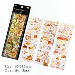 3 pcs/lot INS Laser Bronzing Stickers Adhesive Diy Sticker for Planner Diary Album Scrapbooking Stationery supplies