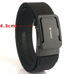 TUSHI Brand 4.3 Wide Thickened Gun Hanging Double-Layer Nylon Cloth Belt Versatile Outdoor Tactical Automatic Buckle Men's Belt