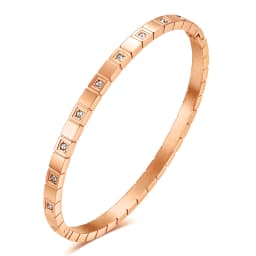 VQYSKO Zircon Geometric Bracelet Accessories Personalized Simple Versatile Titanium Steel Hand Bracelet Female Jewelry