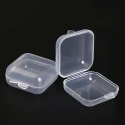 10/20/30/50/60/100Pcs Mini PP Square Box Jewelry Storage Container - Single Compartment with Lid and Transparent Cover