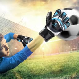Professional Soccer Goalkeeper Goalie Gloves - Super Superior Grip, Finger Protection for Adults, Youth, Kids (Size 4-10)