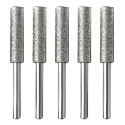 5 PCS Diamond Coated Cylinder Head Grinding Bit 4/4.8/5.5mm Chainsaw Sharpener Stone File Chain Saw Sharpening Grinding Tools