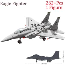 Military F/A-18E Super BumbleBee Strike Hornet Fighter Plane Building Blocks War Bricks Classic Model Educational Kids MOC Toys