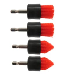 Cleaning Brush Attachment Set 4 Pcs with Tapered and Flat Brush for Cordless Drill Tile Grout Drill Brush Set Drill Attachments