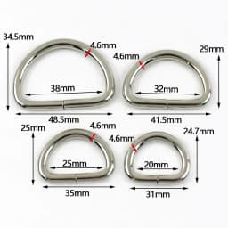 5/10Pcs 20/25/32/38mm D Ring Metal Buckles Webbing for Bag Strap Handbag Loop Connect Hook Dog Collar Clasp Bags Accessories