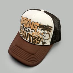 Cartoon Character Graffiti Printed Letter Baseball Hats New Unisex Sunshade Color Block Breathable Versatile Mesh Trucker Caps