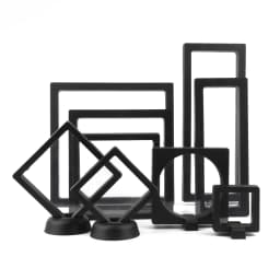 Black 3D Free Stand Suspension Floating Case Frame Membrane Display For Jewelry Storage Ring Earrings Necklace Accessories Box