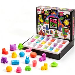 2026 Nee Doh Christmas Countdown Advent Calendar 3D PVC Fidget Doll Surprise Box,Stress Relief Holiday Gift Toy