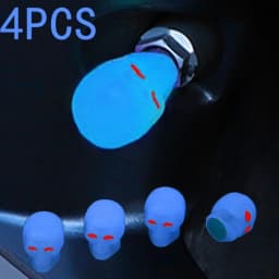 4Pcs Luminous Valve Caps Fluorescent Night Glowing Car Motorcycle Bicycle Wheel Styling Tyre Hub Universal Cap Decor Five styles