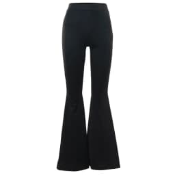 Solid Black Woman Pants Slim Fitting High Waisted Streetwear Casual Flare Pants Women Clothes Full Length Capri Trouser