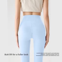 Women Bootcut Shark Yoga Flare Pants With Back Waist Pocket Fitness Workout Leggings Casual Sports Long Pants High Waist Trouser