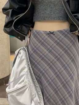 New Chic Plaid High Waist Knee-Length Fish Tail Skirt Color Block Vintage Style Commute Design Half Body Skirts for Women