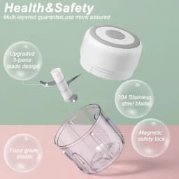 250ML Electric Mini Food Processor Wireless USB Rechargeable Garlic Chopper Portable Vegetable Onion Mincer Meat Grinder Gadget