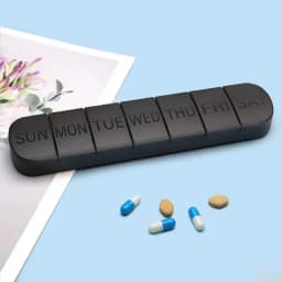 2pcs 7 Days Weekly Pillbox Tablet Holder Medicine Storage Case Drug Container Pill Organizer Weekly Capsule Pill Box Organizer