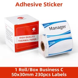 Phomemo Thermal Papel for M110/M200 Printer Home Office Labels Colorful Adhesive Paper Round Square Printable Sticker Paper