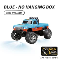 1/64 RC Car 2.4G Remote Control Mini Speed Off-road Climbing Car Alloy Desktop Vehicle with LED Light Toy for Kids Small Gifts