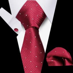 Men Business Tie Set Classic Plaid Dot Necktie Cufflinks Stripe Handkerchief For Wedding High Quality Formal Gravata Accessories