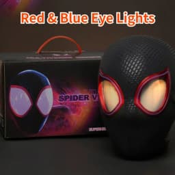 1:1 Miles Morales Mask with Movable Eyes Mascara Electric Gwen Spider Helmet Ring Control Halloween Cosplay Mask Toy Man Gift