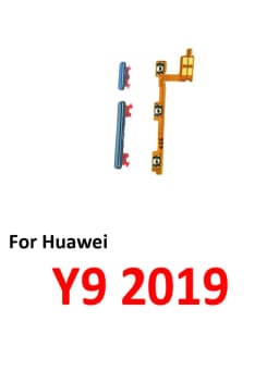 For Huawei Y9 2019 Phone New Power Volume Button On Off Up Down External Key Internal Flex Cable Parts Black Green Blue