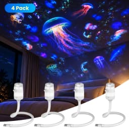 2-IN-1 USB Galaxy Projection Light with 13 Scenes, 7 Colors Stepless Dimming Night Light for Car Interior, Home, Bedroom, Romantic Galaxy Atmosphere Light