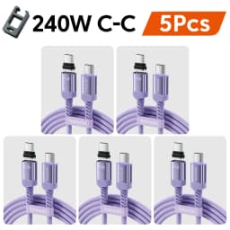 Toocki 240W USB C Magnetic Charging Cable PD Fast Charging Type C to Type C Cable For iPhone 17 Macbook Huawei Samsung S26 S25