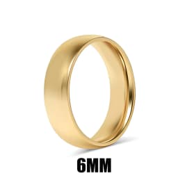 Smooth High Polish 8MM Stainless Steel Band Ring 18K Gold Plated Wide Finger Ring Minimalist Fashion Waterproof Jewelry
