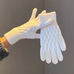 Women's Warm Gloves Winter Touch Screen Plus Fleece Gloves Cold Warm Wool Knitted Gloves Outdoor Coodproof Skiing Snow Mittens