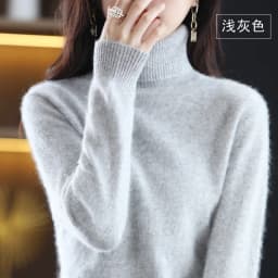 Winter Women's Sweater High Neck Pullover Mink Cashmere Knit Long Sleeve Warm Solid Color Fashion Warm Loose 2023 New Bottom Top