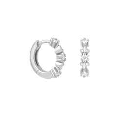 CRMYA Gold Silver Filled Hoop Earring CZ Zircon Heart Higgle Stud Earrings For Women Jewelry Earings Wholesale Aretes De Mujer