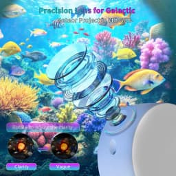 Galaxy Projector 13 Film Discs 4K HD Star Projector Bedroom Night Light for Kids Home Planetarium Projector with Clock Display