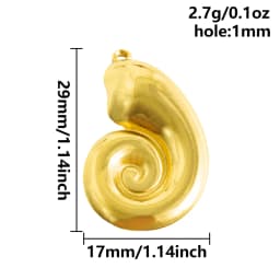 6Pcs/Lot Stainless Steel Round Vortex Sea Conch Shell Charms Spiral Swirl Pendant подвески For Jewelry Findings Accessories