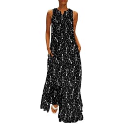 Skeleton Print Dress Spring Horror Monsters Street Style Bohemia Long Dresses Womens Night Club Maxi Dress Birthday Gift