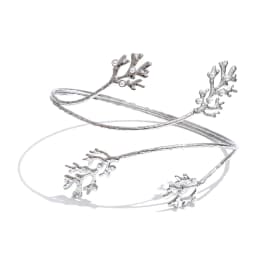 Yhpup 2026 Stainless Steel Pearls Leaf Adjustable Arm Bracelet for Women 18K Gold Color PVD Summer Fashion Jewelry