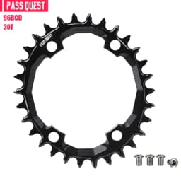 PASS QUEST 96BCD OVAL Road Bike Narrow Wide Chainring 30-42T Chain Wheel Black Bicycle Accessories