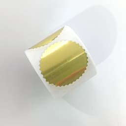 2 Inch Color Blank Gear Embosser Sticker Golden Glossy Embossing Stamp Sticker Seal Package for Gift Scrapbook Sealing Sticker