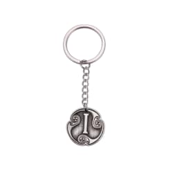 EUEAVAN Retro Mysterious 24 Runes Keychain Norse Viking Jewelry Courage Charm Letter Amulet Keyring for Women Men Accessories