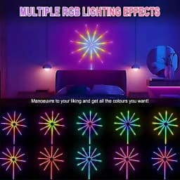 RGBIC Firework Strip Lights LED Bluetooth APP Control Neon Strip USB 5V Changing Smart Lamp Sync Music Bedroom Decor Dream Light
