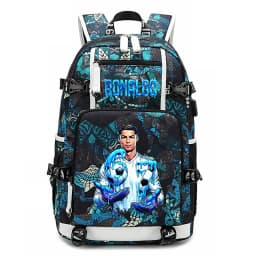 CR7 Ronaldo 67 Print Large Capacity Backpack for Students Teens Kids School Travel Daypack