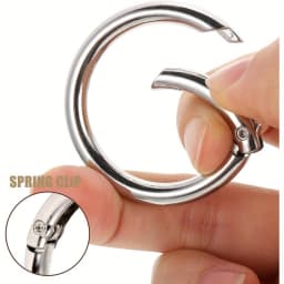 5PCS Spring O Ring Metal Round Carabiner Clip Circle Key Ring Clips for Keychain Buckle Bags Purse Handbag Craft Keychain Clip
