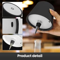 2025 LED Bottle Table Lamp Touch 3 Colors Rechargeable Portable Desktop Decoration Lamp For Bar Restaurant Camping Atmosphere De