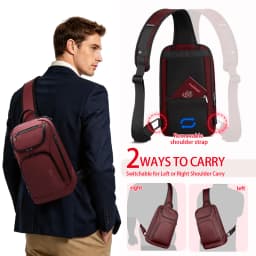 HK Multifunctional Business Chest Bag Waterproof and Scratch-Resistant Men’s Bag Lightweight High-End Fashionable Shoulder Bag
