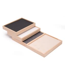 Simple Solid Wood Small 48-Digit Ring Plate, Shank, Pair Ring, Stud Earring, Storage Display Tray, 48-Digit Plate