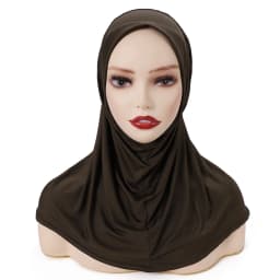 Instant Jersey Hijab Premium Stretch Jersey Headscarf Pre-Sewn Quick Hijab for Muslim Women No Tie Comfortable Hijab for Daily