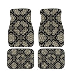 4Pcs Bohemian Car Floor Mats Anti-slip Heavy Duty Persian Carpet Dirty Resistant Car Decoration Car Floor Protector Rugs