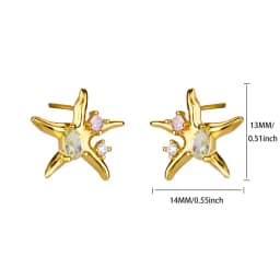 Vintage Summer Starfish Stainless Steel Stud Earrings For Women Simple Star Shell Earrings Stud Ocean Party Jewelry Gift 2025