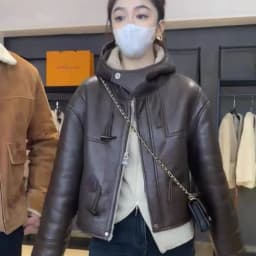 Autumn Winter Niche Unique Chic Top French Small Fragrant Celebrity Design Sense Korean Hooded Leather Jacket Short Coat Women