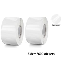 300-1000 Stickers Crystal Clear Transparent 1"/1.5" Round PVC Stickers, Envelope TabSealer And Retail Package Clear Seal Labels