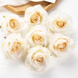 Cheap Rose Head Silk Artificial Flowers For Home Wedding Arch Craft Supplies Decoration DIY Christmas Wreath Accessory Scrapbook